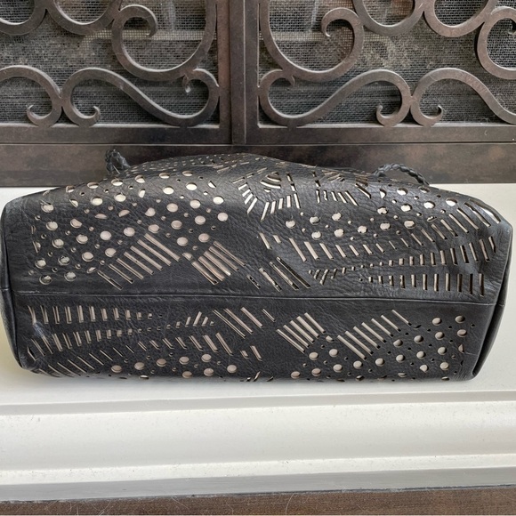 Origenes by David Luna Large Leather Shoulder Bag - Picture 3 of 12